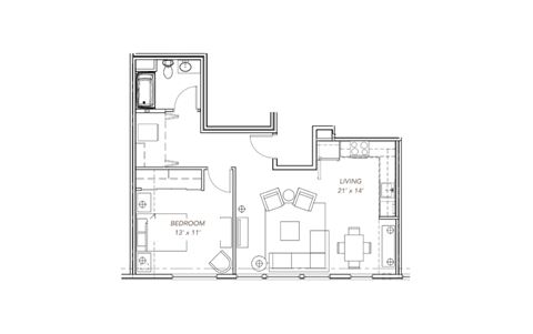 black and white floor plan of a modern house